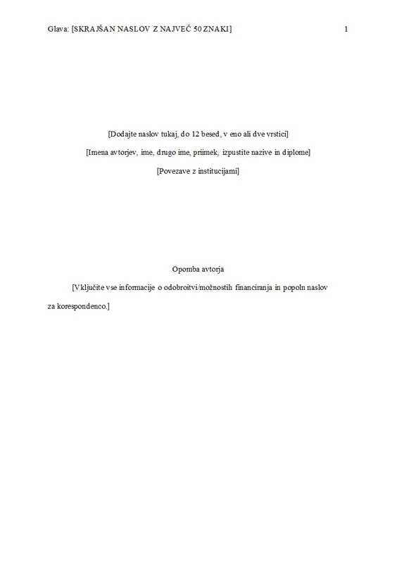 Slog papirja APA modern simple