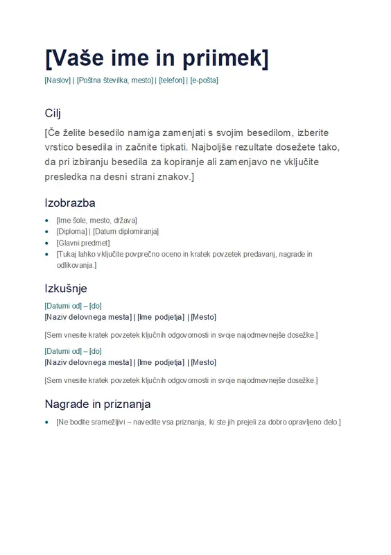 Preprost življenjepis