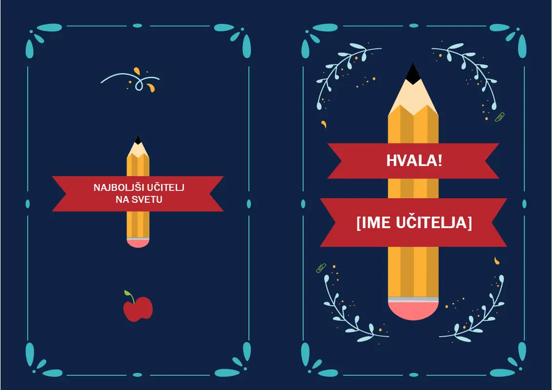 Čestitka z zahvalo učitelju whimsical-line