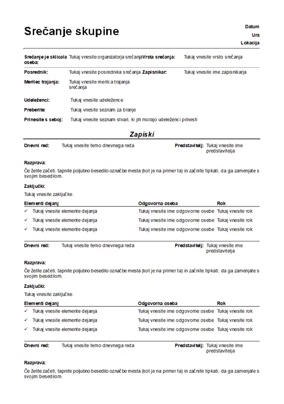 Neuradni zapiski s srečanja modern color block