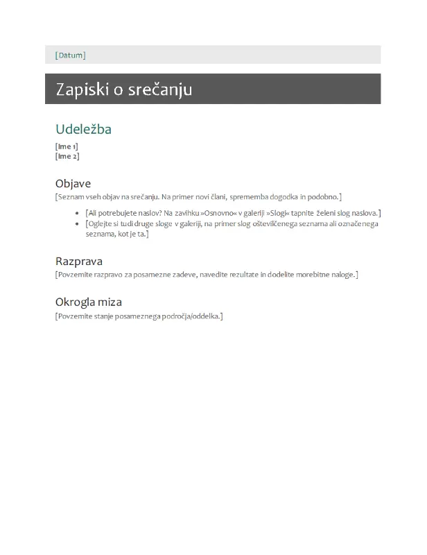 Zapiski srečanja gray modern simple