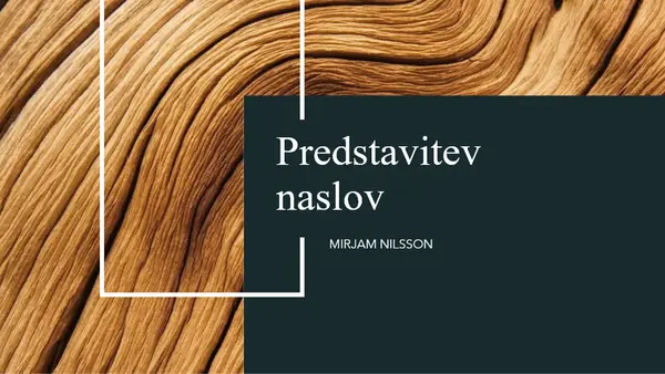 Predstavitev z motivom temnega lesa modern-simple