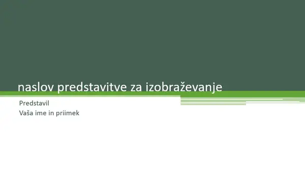 Predstavitev izobraževanja modern color block