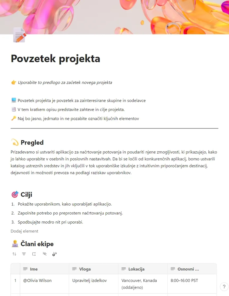 Povzetek projekta