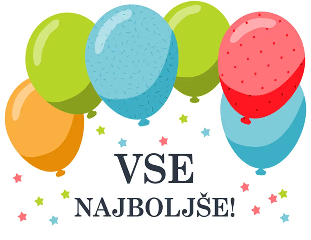 Rojstnodnevna voščilnica z baloni