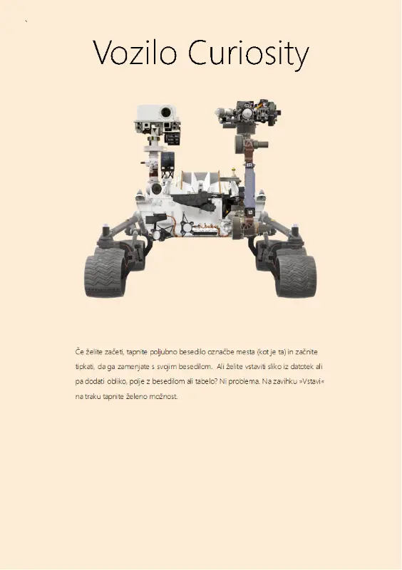 3D-znanstveno poročilo v Wordu (model Mars Rover) yellow modern simple