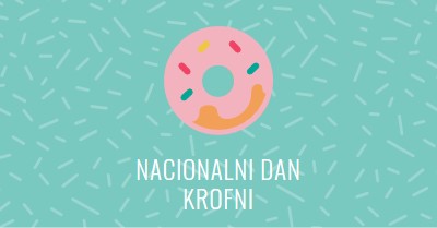 Dan nacionalnih krofni blue modern-simple