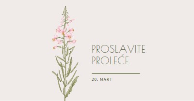 Proslavite proleće white vintage-botanical