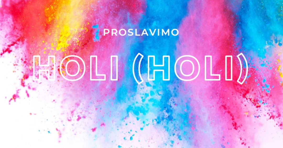 Srećna Holi white modern-bold