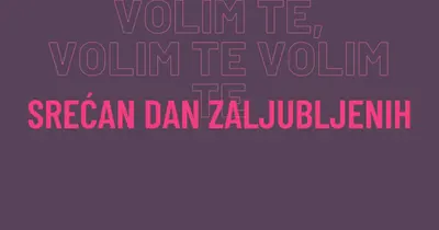 Volim te, Ljubavi. purple modern-bold