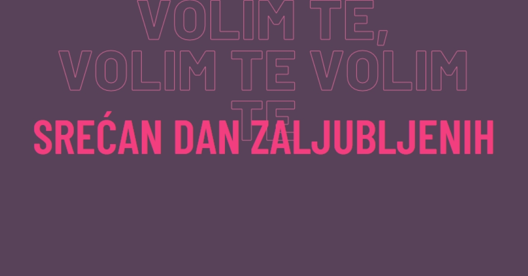 Volim te, Ljubavi. purple modern-bold
