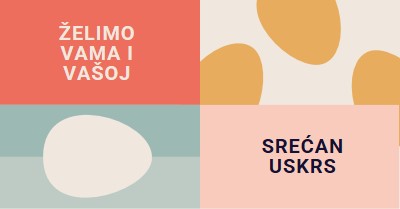 Srećan Uskrs vama i vašem orange modern-color-block