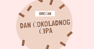 Srećan čokoladni dan brown organic-simple