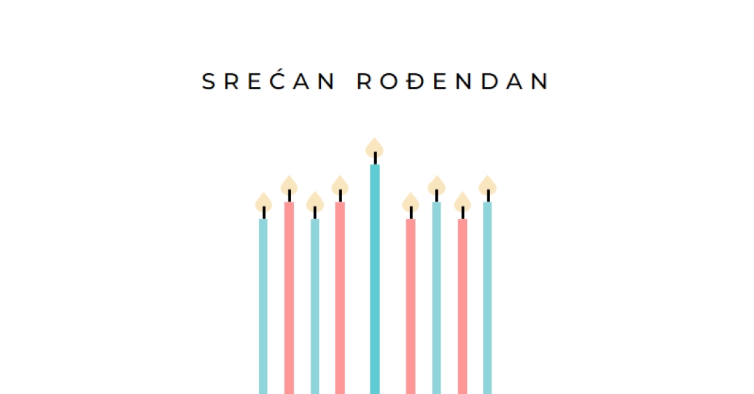 Srećne rođendanske sveće white modern-simple