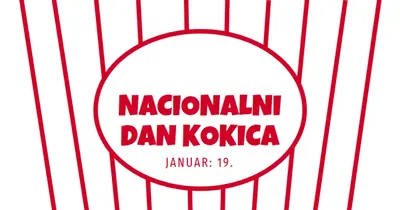 Nacionalni dan kokica white whimsical-line