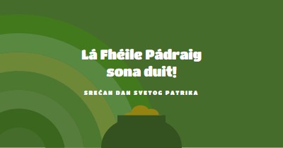 Srećan dan Svetog Patrika green vintage-retro