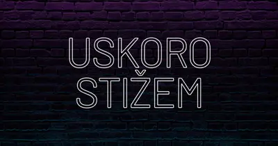 Uskoro stiže za vas purple modern-bold