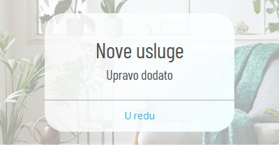 Obaveštenje o usluzi white modern-simple