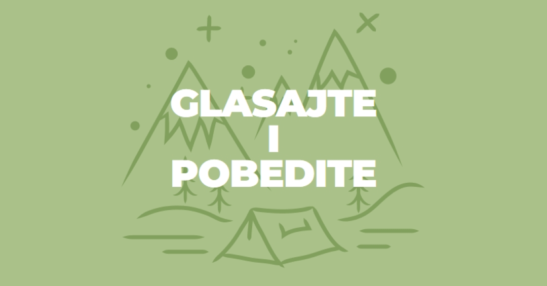 Glasajte i pobedite green whimsical-line