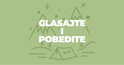 Glasajte i pobedite green whimsical-line