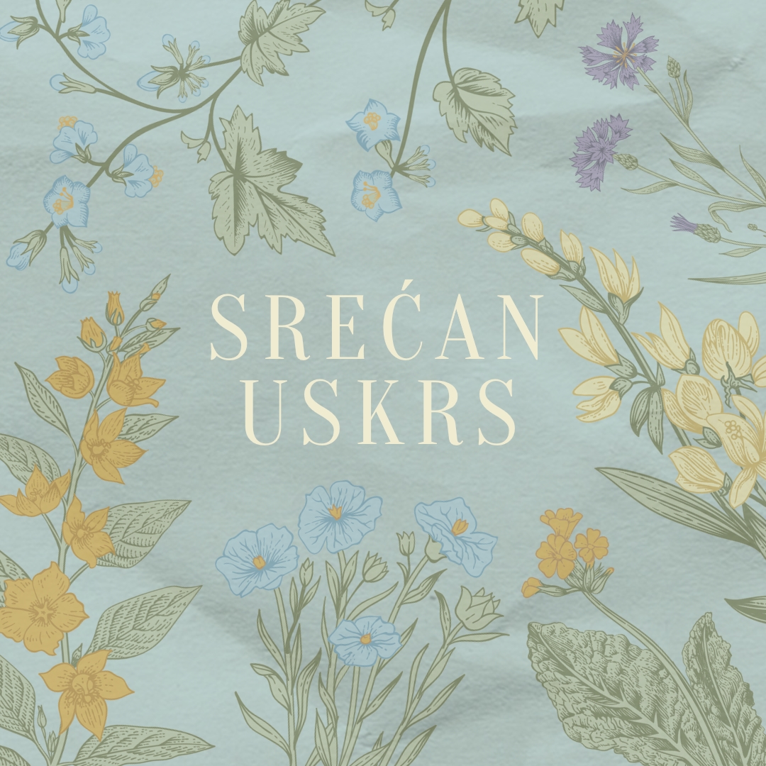 Uskršnje želje blue vintage-botanical