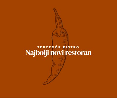 Mi smo najbolji novi restoran red modern-simple