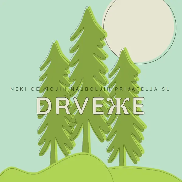 Šumsko povlačenje green whimsical-line