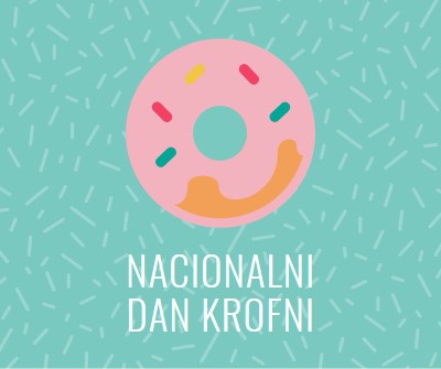 Dan nacionalnih krofni blue modern-simple