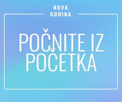 Novi početak blue modern-bold