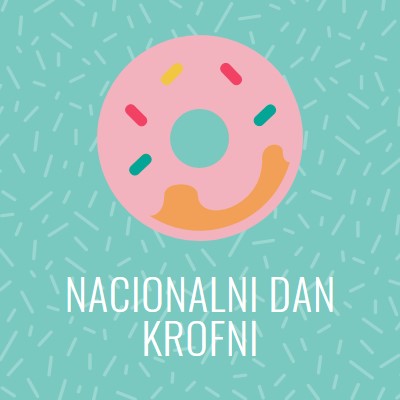 Dan nacionalnih krofni blue modern-simple