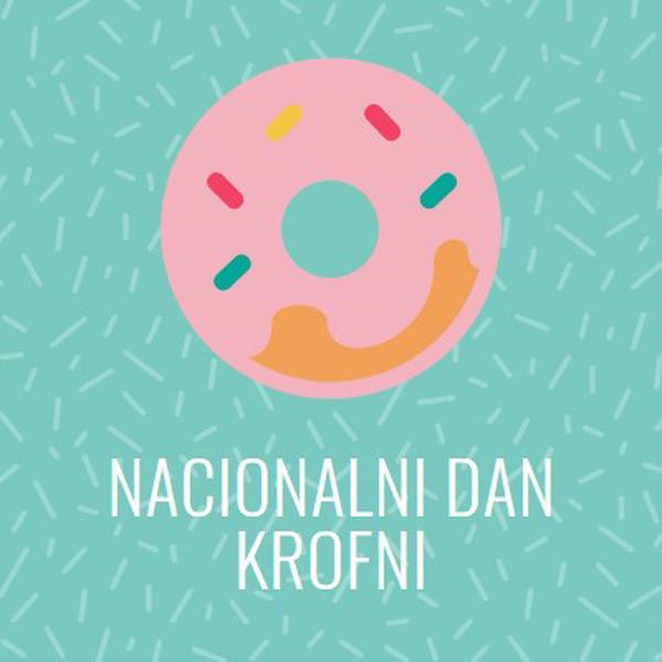 Dan nacionalnih krofni blue modern-simple