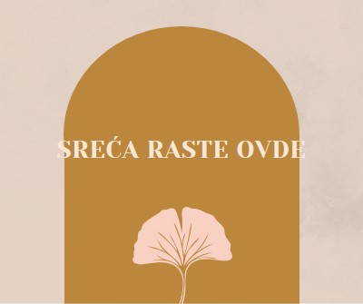 Sreća raste ovde gray organic-boho