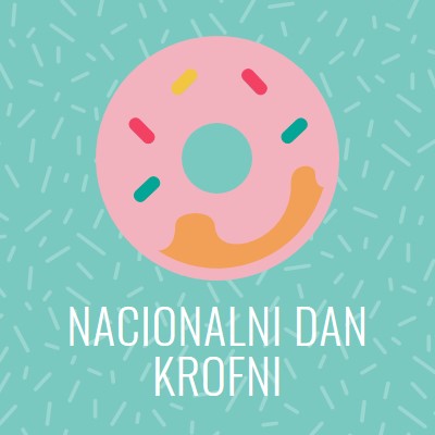 Dan nacionalnih krofni blue modern-simple