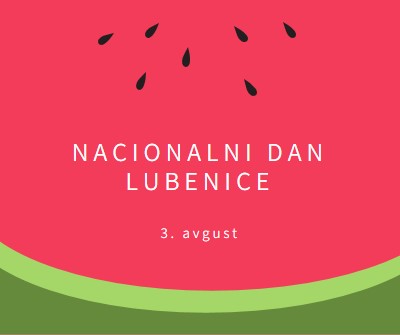 Dan nacionalnog lubenice pink modern-simple