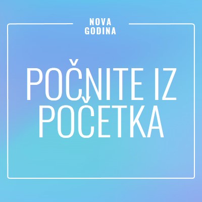 Novi početak blue modern-bold