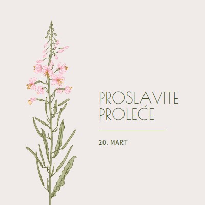 Proslavite proleće white vintage-botanical