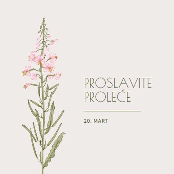 Proslavite proleće white vintage-botanical