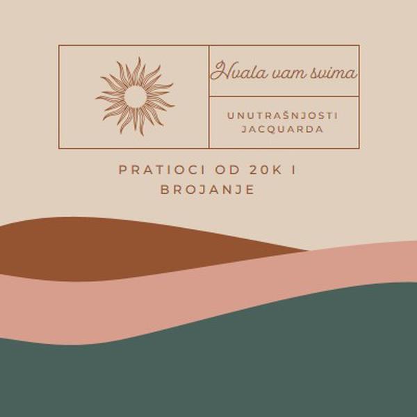 20k pratilaca i brojanje pink organic-boho