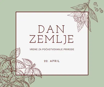 Značiš mi sve na svetu green vintage-botanical