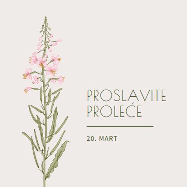 Proslavite proleće white vintage-botanical