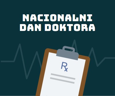 Danas je Nacionalni dan doktora blue modern-simple