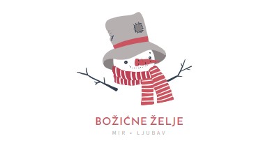 Božićne želje white modern-simple