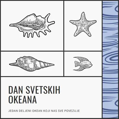 Srećan Dan svetskih okeana white vintage-retro