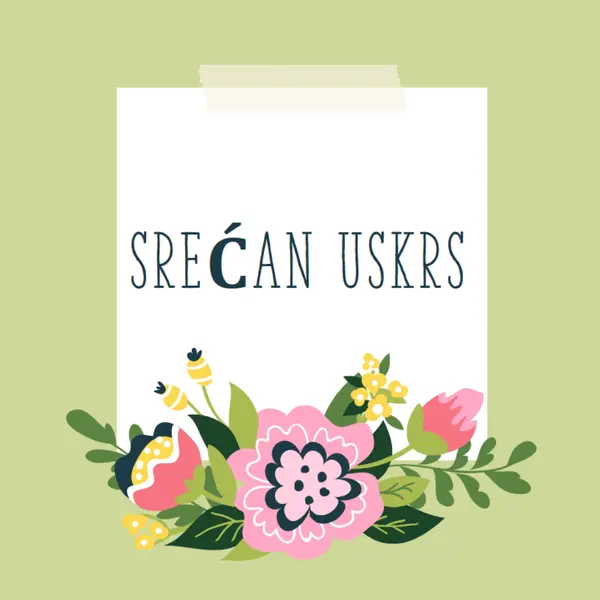 Uskršnje bluce green whimsical-line