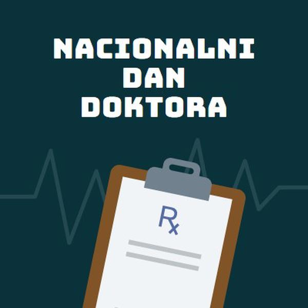 Danas je Nacionalni dan doktora blue modern-simple