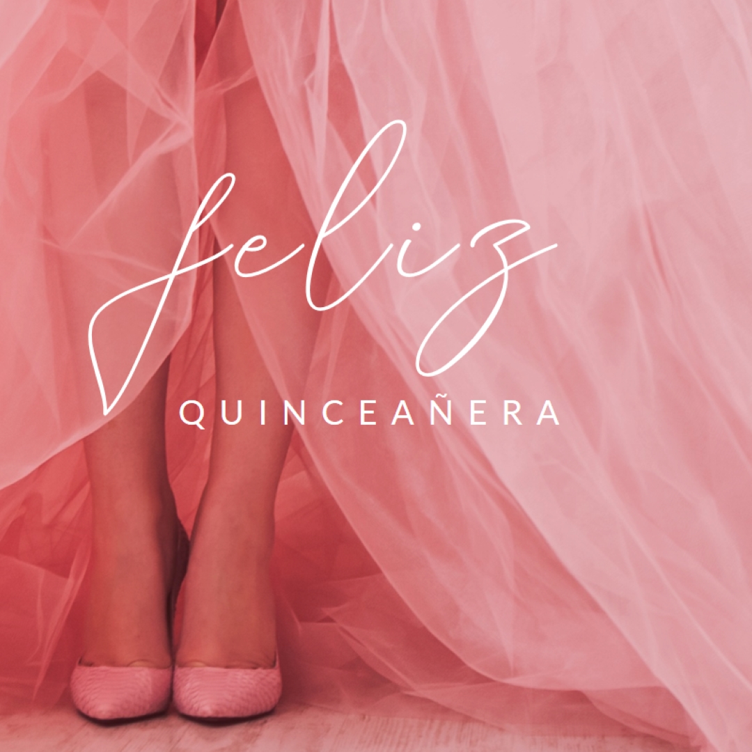 Quinceanera colors pink modern-simple