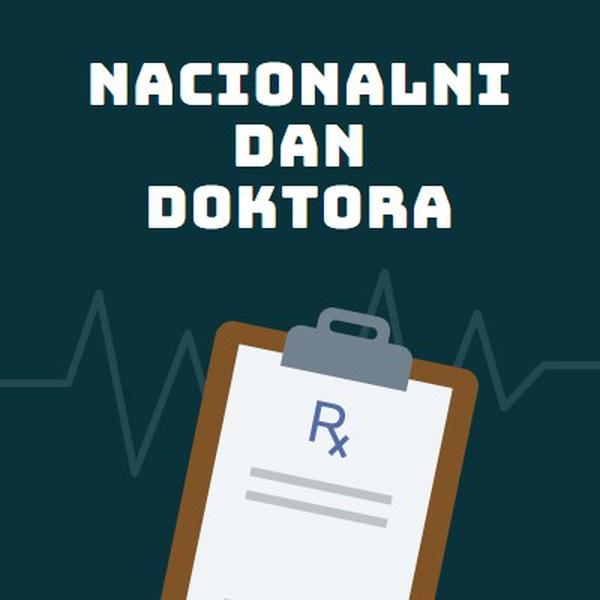 Danas je Nacionalni dan doktora blue modern-simple