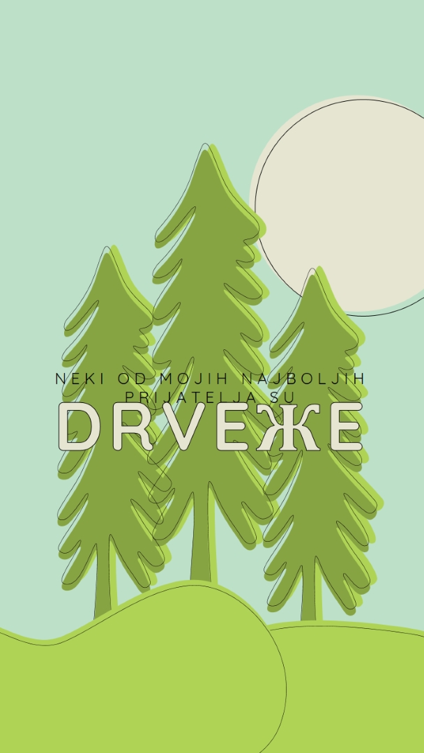 Šumsko povlačenje green whimsical-line