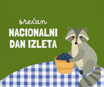 Srećan Nacionalni izlet green whimsical-color-block