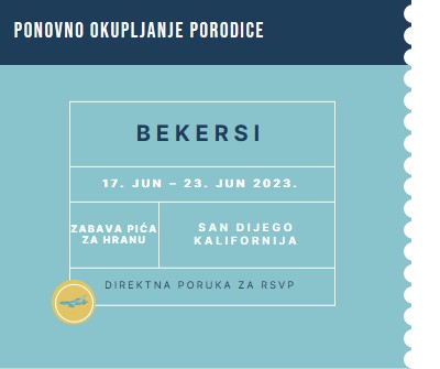 Tiket za ponovno okupljanje blue modern-bold